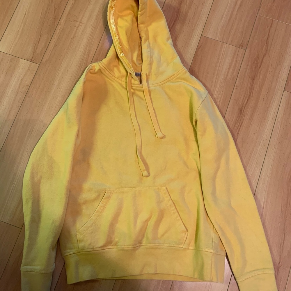 yellow hoodie